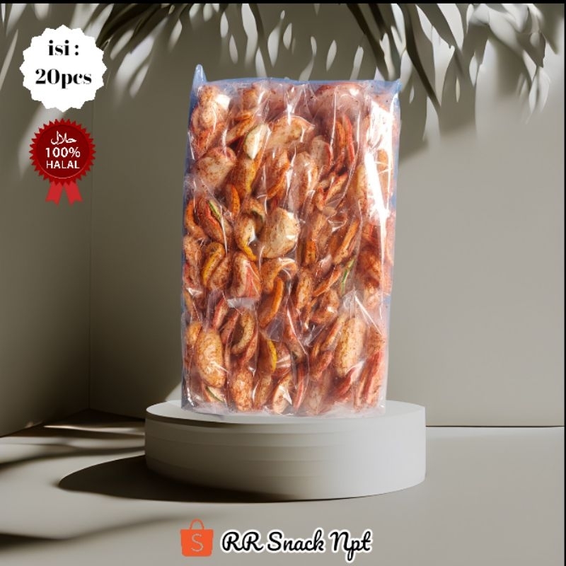 

KERUPUK SEBLAK KERING KENCUR RR 1 PAK ISI 20 PCS ECERAN 500