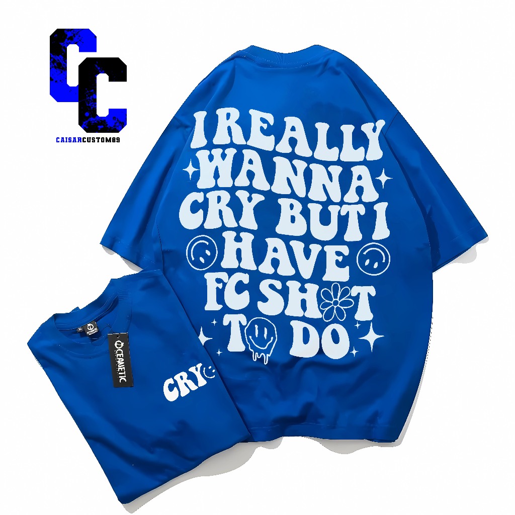 [COD] Kaos Oversize Pria Dan Wanita "CRY" Full Tag Original Oceanetic Distro & Skate Best Seller  ka