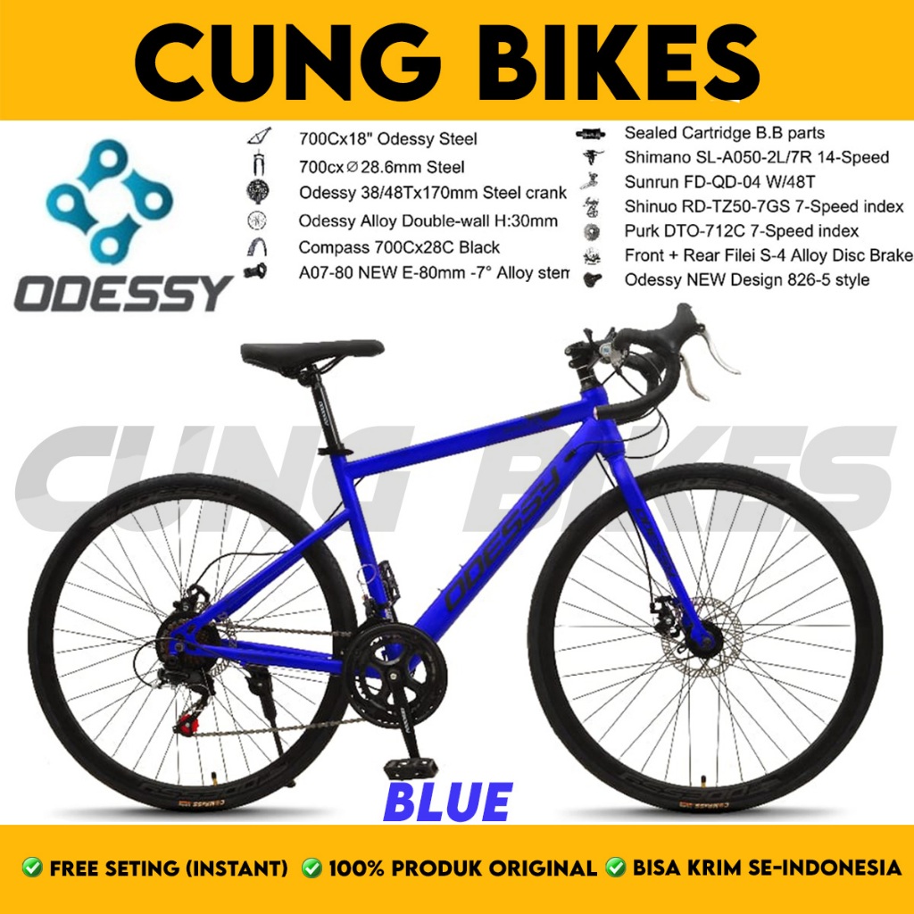 Sepeda Balap Roadbike ODESSY MT 1011S 700c Rem Cakram Shimano