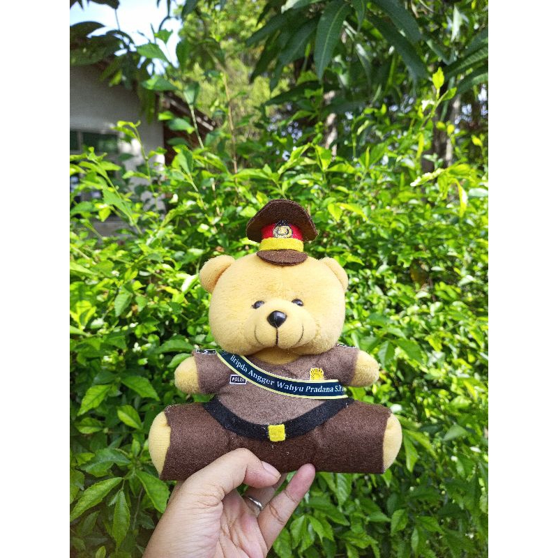 MYDERRA – Bear Mini Boneka Polisi Ukuran 13 dan 15 CM