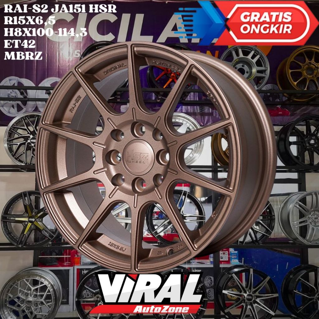 Velg Mobil Ring 15 HSR RAI S2 R15 UNTUK AVANZA , XENIA , LIVINA , CINFERO
