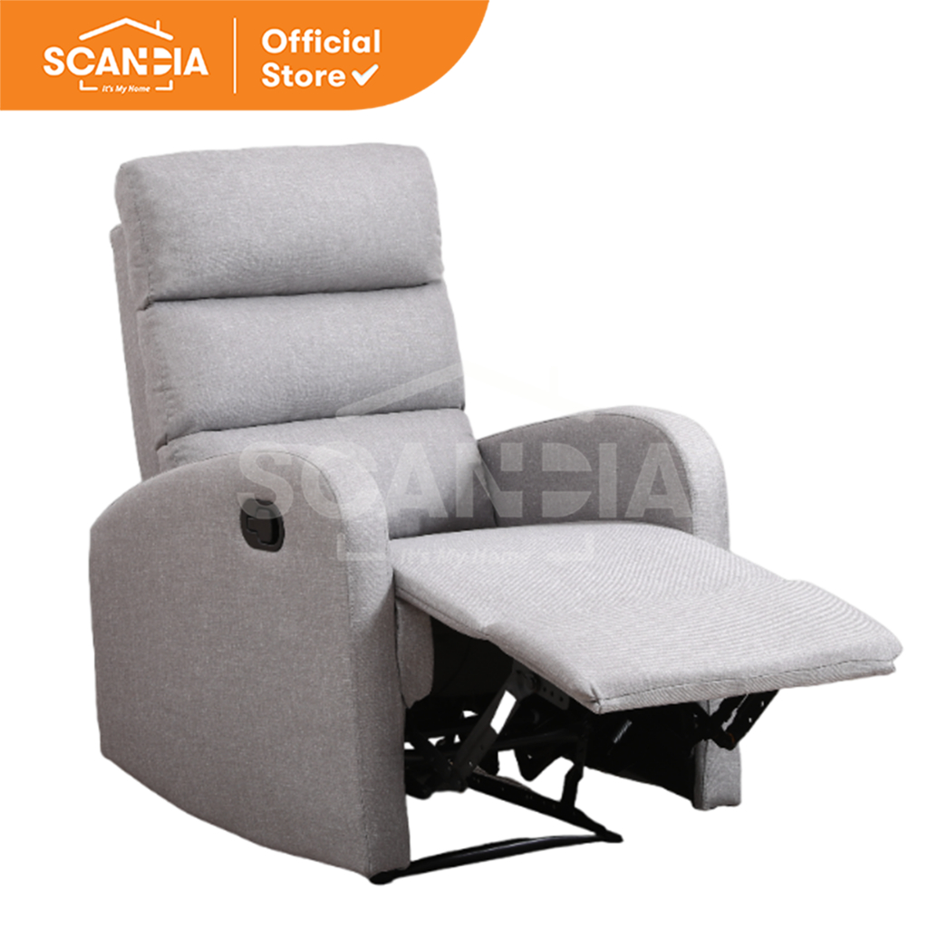 SCANDIA Sofa Recliner 1 Seater Erling 72X93X100 Cm Grey - Khusus Makassar