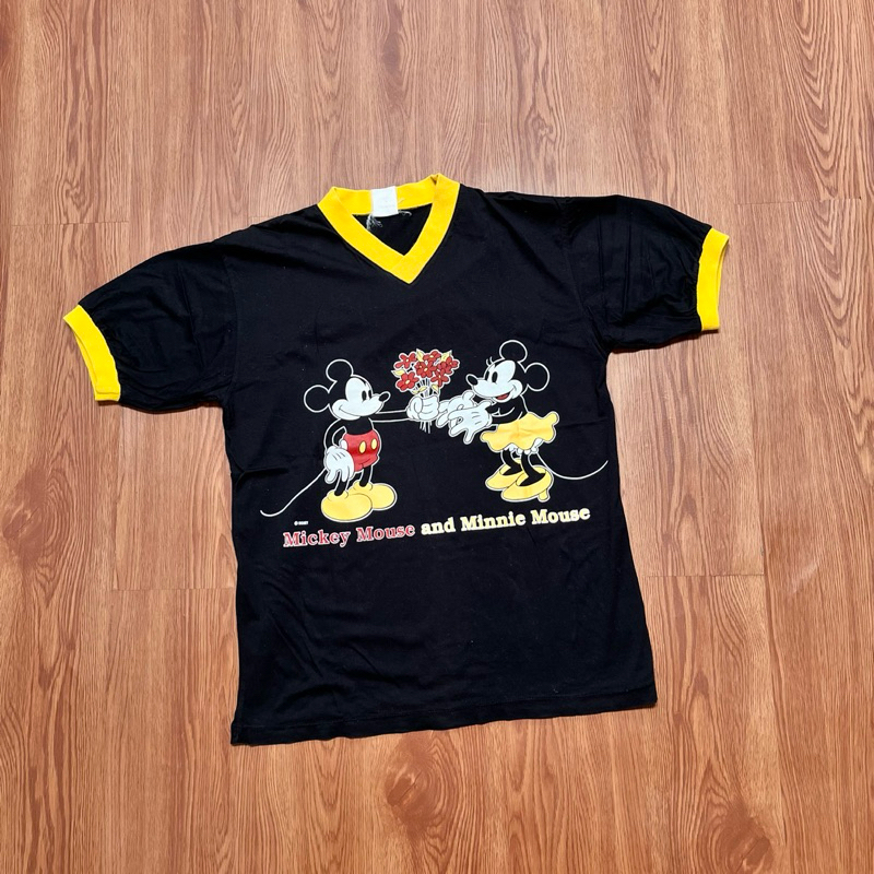 kaos mickey vintage ringer tee