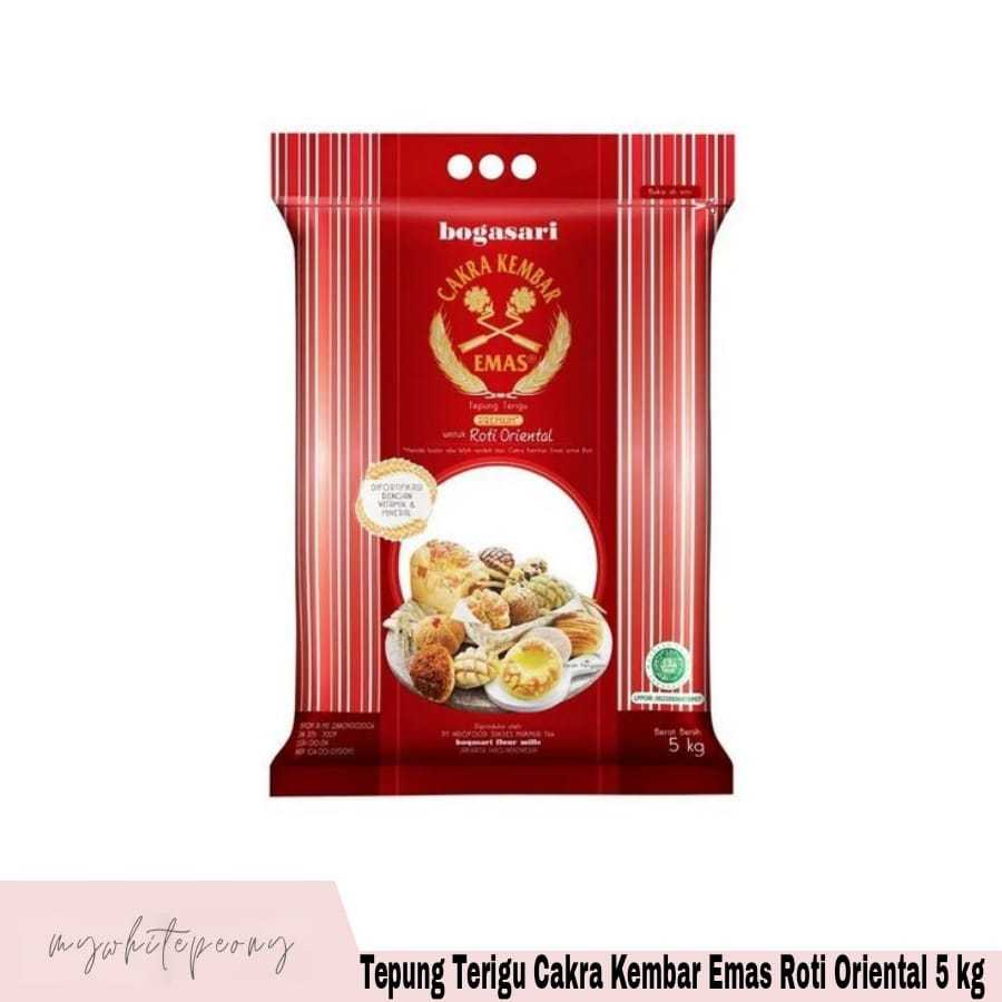 

Tepung Terigu Cakra Kembar Emas Roti Oriental 5kg