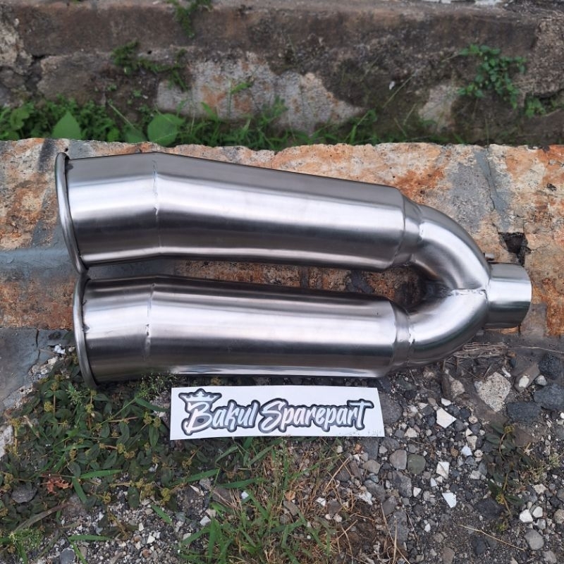 Knalpot Bobber chopper harley doubel silincer knalpot motor custom japstyle