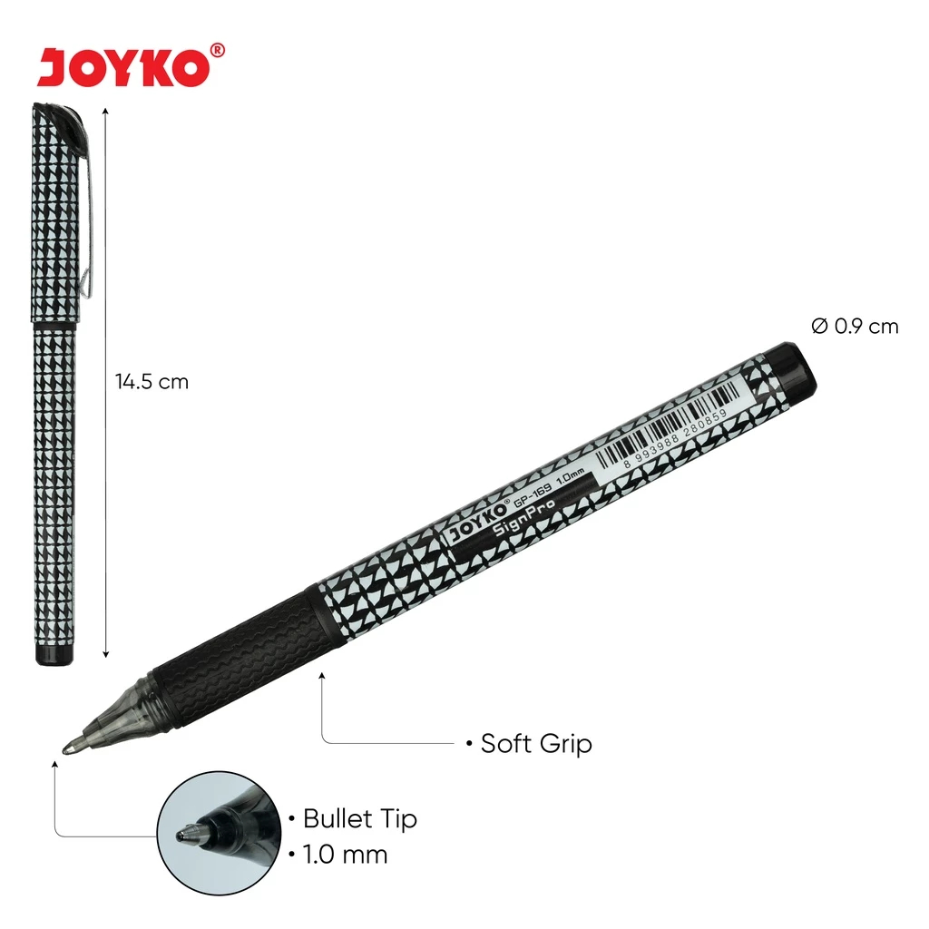 

(1 Pcs) JOYKO Gel Pen Pulpen Pena Jel GP-169 Sign Pro 1.0 mm