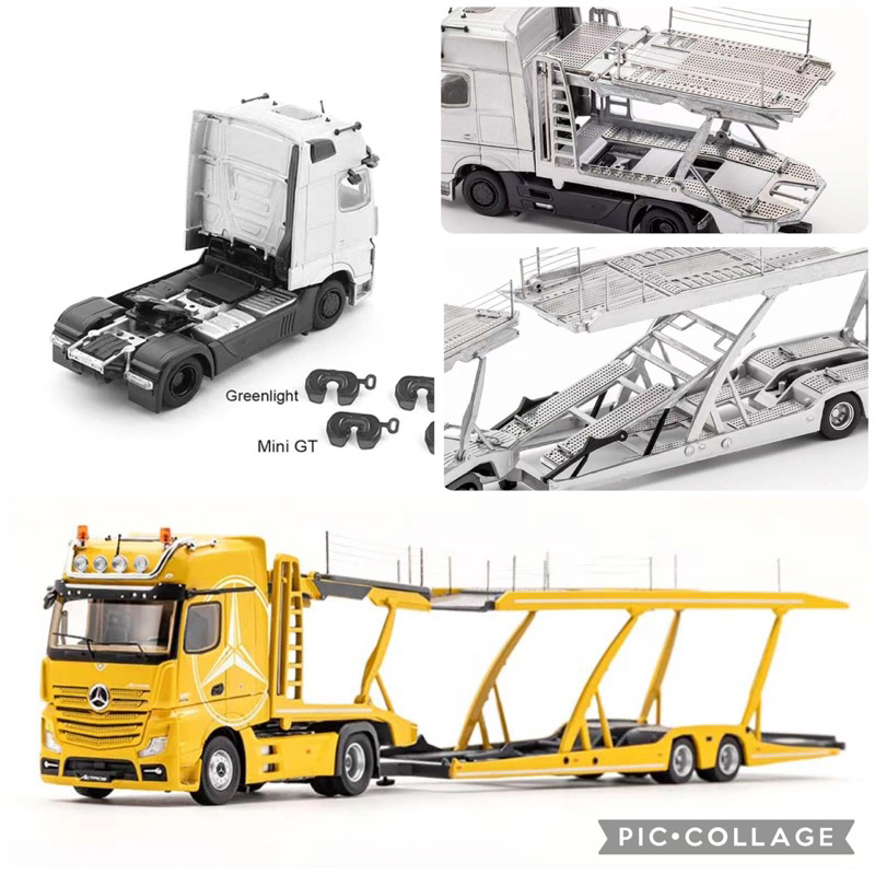 GCD 1:64 Mercedes Benz Actros Double Deck Trailer Yellow