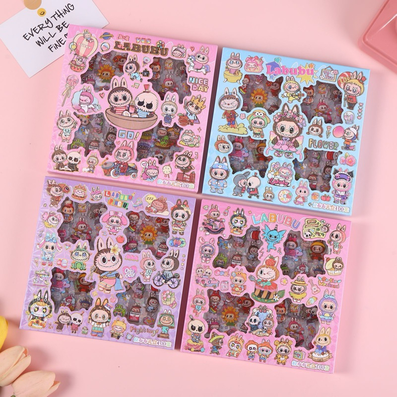 

TR- 100 Lembar Sticker Momo Sanrio Motif Kartun Korea Lucu Anti Air Dekorasi Handbook Scrapbook DIY