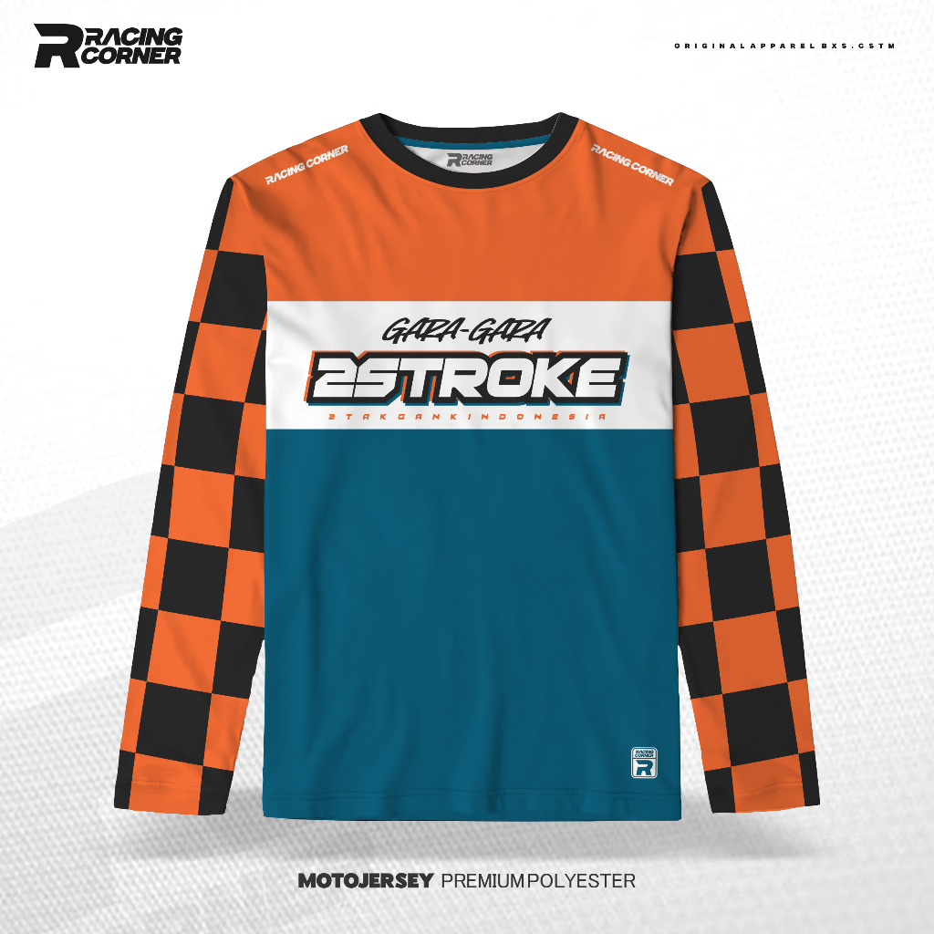 RACING CORNER | Kaos Jersey Premium Gara Gara 2Stroke MotoJersey Lengan Pendek Vintage Race  Kaos Mo