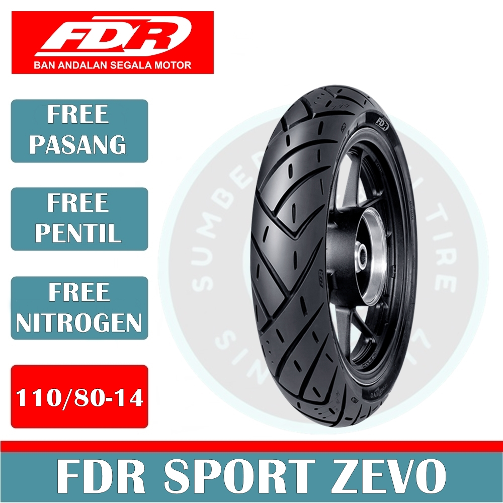 Ban Motor FDR SPORT ZEVO 110/80-14 Tubeless Ban Motor Matic Ring 14
