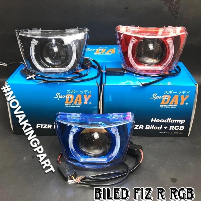 HEADLAMP LAMPU DEPAN YAMAHA FIZ FIZR VEGA R VEGA BILLED LED IMPORT + RGB VARIASI WARNA
