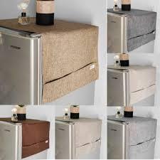 Shp1 TUTUP KULKAS DENIM POLOS /TUTUP KULKAS KAIN AESTHETIC / COVER KULKAS MINIMALIS / TAPLAK KULKAS