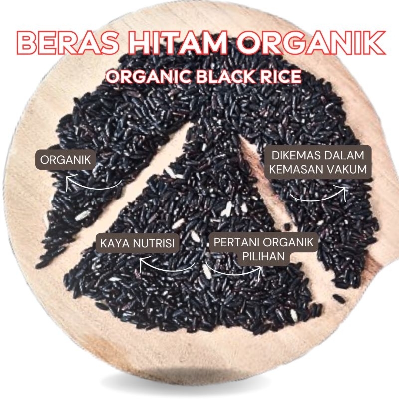 

Beras Hitam Organik/Organic Black Rice, Non GMO, Bebas 4P, Halal, Kaya Serat, Cocok untuk Diet