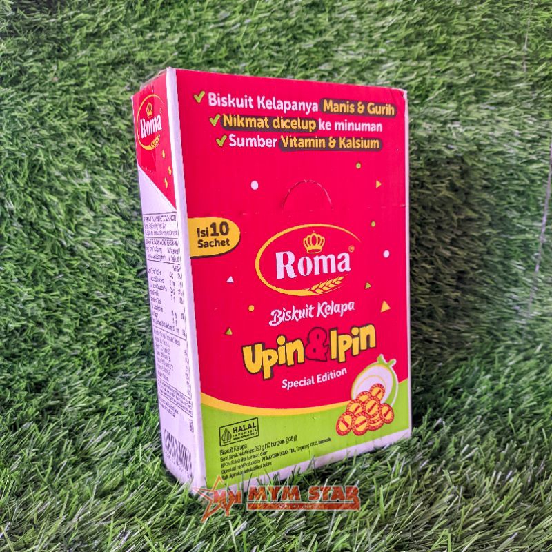 

Roma Biskuit Kelapa Special Edition Upin & Ipin Kemasan Box isi 10 Sachet