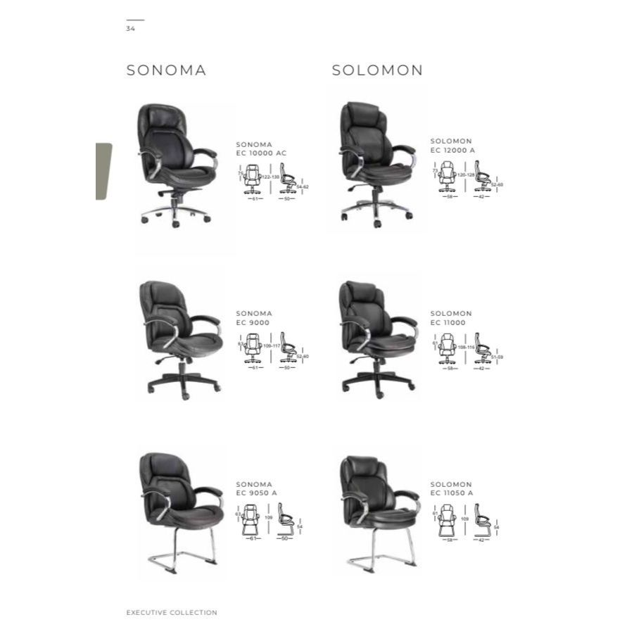 Kursi Kantor Chairman SONOMA EC 10000 AC 9000 9050 A & SOLOMON EC 12000 A 11000 11050 A