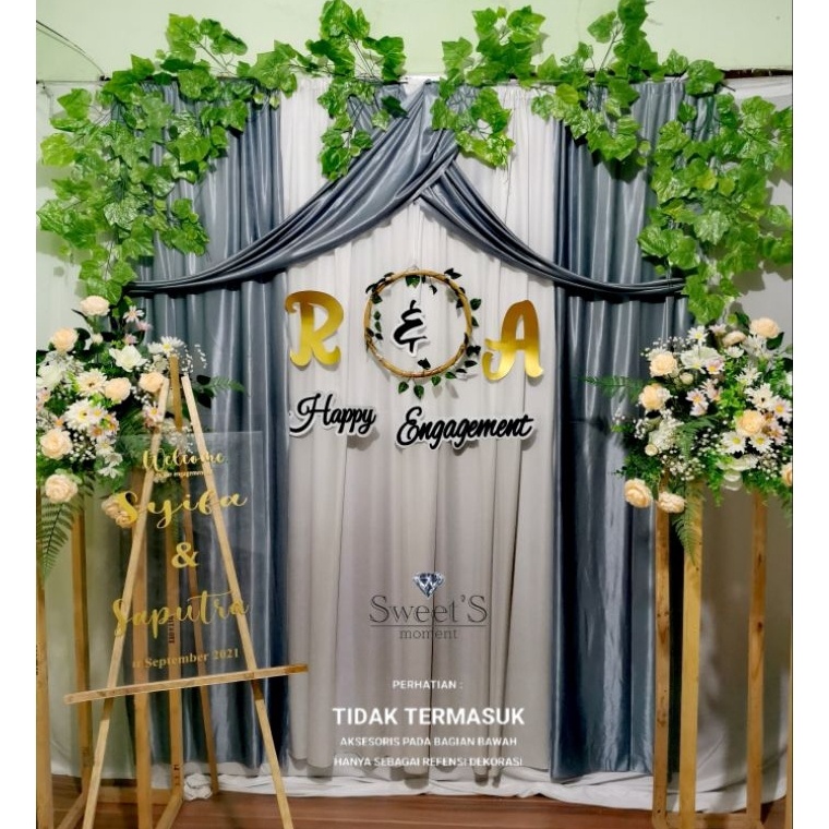 Penawaran Terbaik PAKET BACKDROP LAMARAN UKURAN 22MX22M DEKORASI LAMARAN TERMURAH LENGKAP