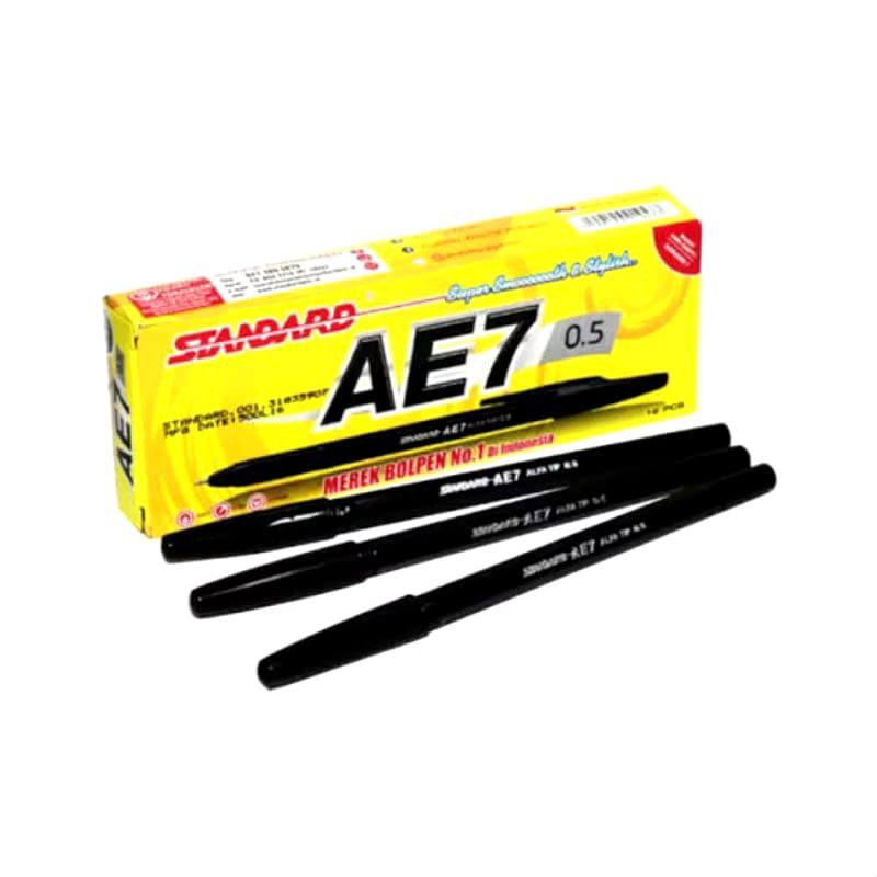 

Bolpoint Standard AE7 0,5 (12pcs= 1 pak) hitam