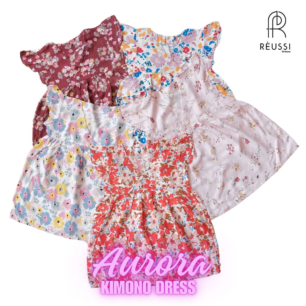 Aurora Daster Anak kimono / Dress Anak Perempuan Bahan Rayon Viscose