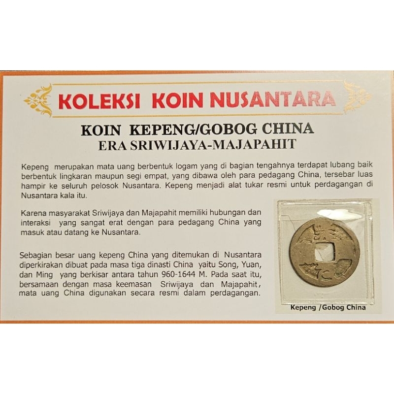 Koin kepeng/ Gobog China era sriwijaya - Majapahit super murah recomend 960-1644 M + sejarah terbent