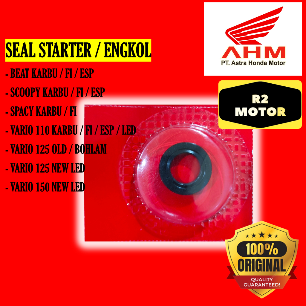 SEAL SIL ENGKOLAN SELAHAN STARTER 91211-PE9-003 AHM HONDA BEAT SCOOPY SPACY VARIO 110 125 150 KARBU 