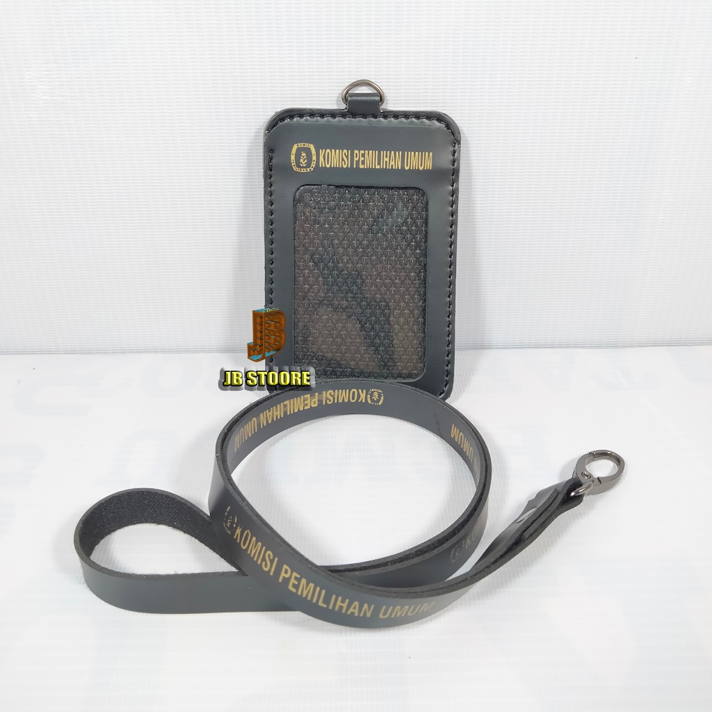

RB Tempat Id Card KPU Kulit / Id Card Holder Kpu Gantung / name tag holder kpu tali kulit