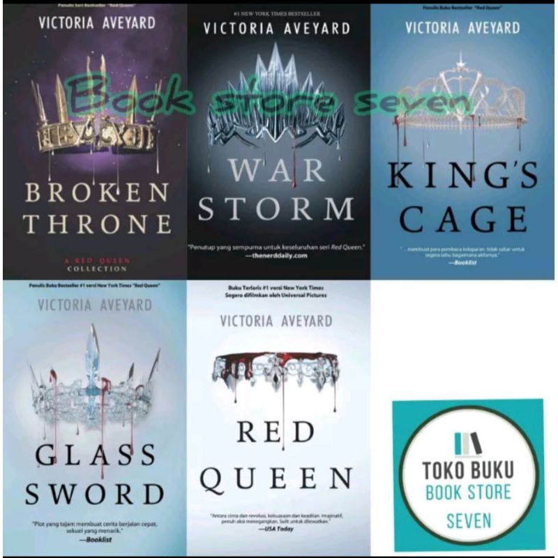 Red Queen Series Collection Set by Victoria Averyard bahasa indonesia