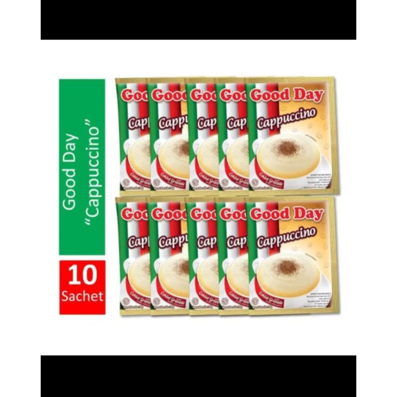 

Good Day Cappuccino 25gr×10 sachet (1 renceng)