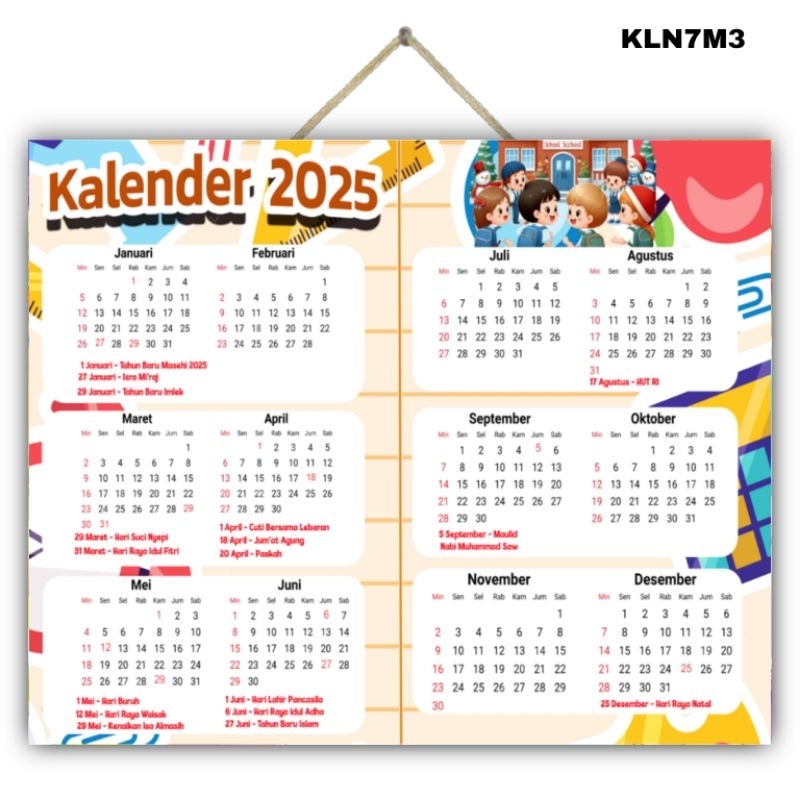 

Hiasan dinding KALENDER TAHUN 2025 Ukuran A3 (40x30 cm) Hiasan dinding kalender dekorasi tahun baru kalender dinding kalender gantung happy new year kalender meja kalender duduk kalender custom kalender gantung