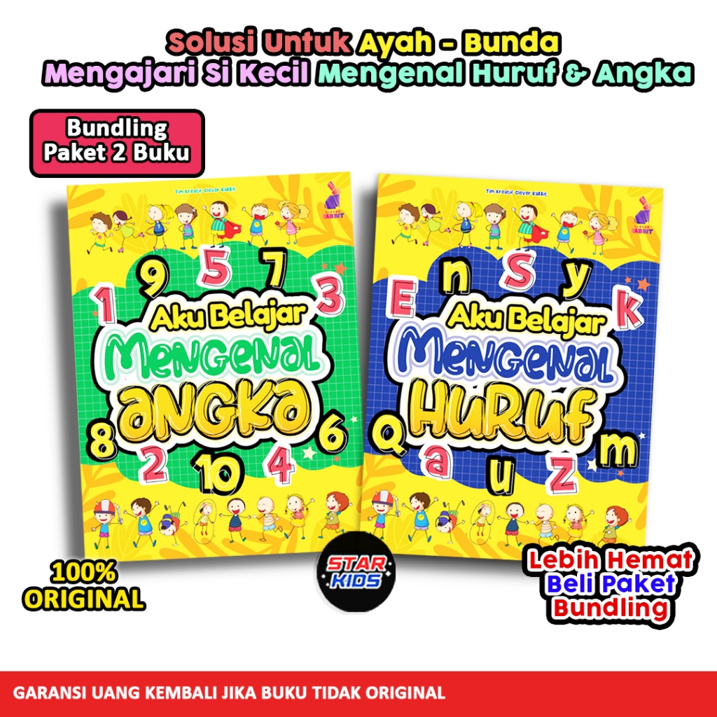 Buku Belajar Mengenal Huruf dan Angka Untuk Anak Tk Paud