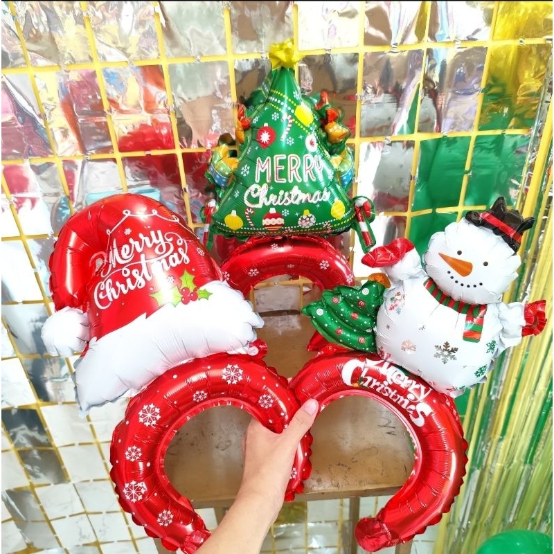 Balon Bando Christmas Natal Hiasan kepala Tema natal Dewasa dan Anak Pohon Natal Snowman boneka salj