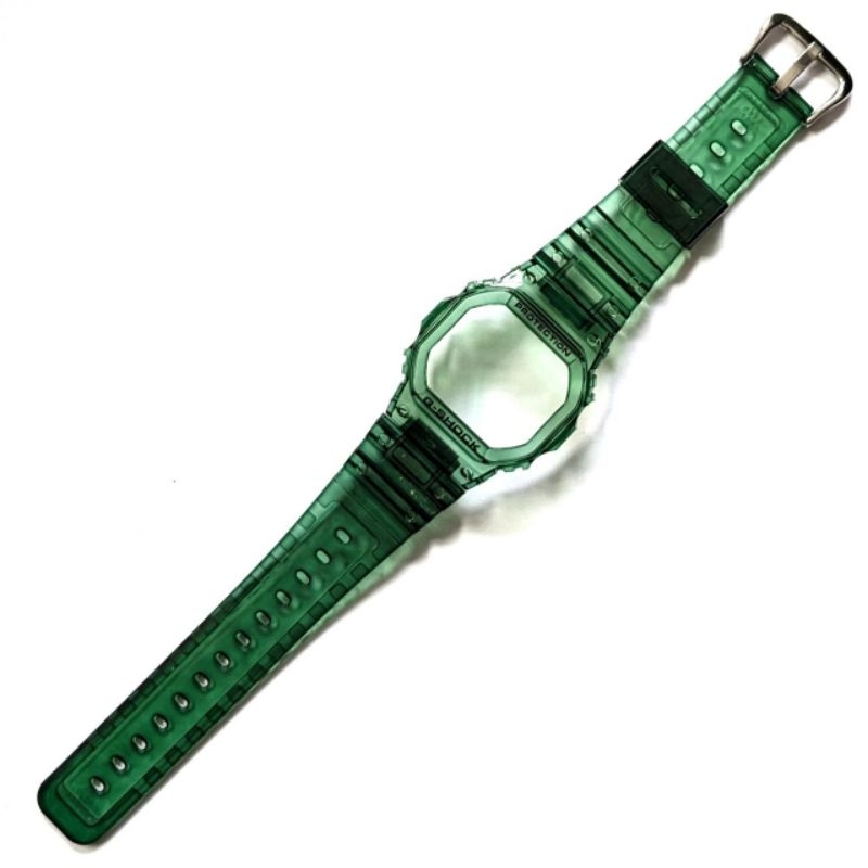 BEZEL STRAP BAND CASIO GSHOCK G SHOCK DW 5600 GW B5600 DW 5030 DW 5035D JELLY TRANSPARAN JUNGLE GREE