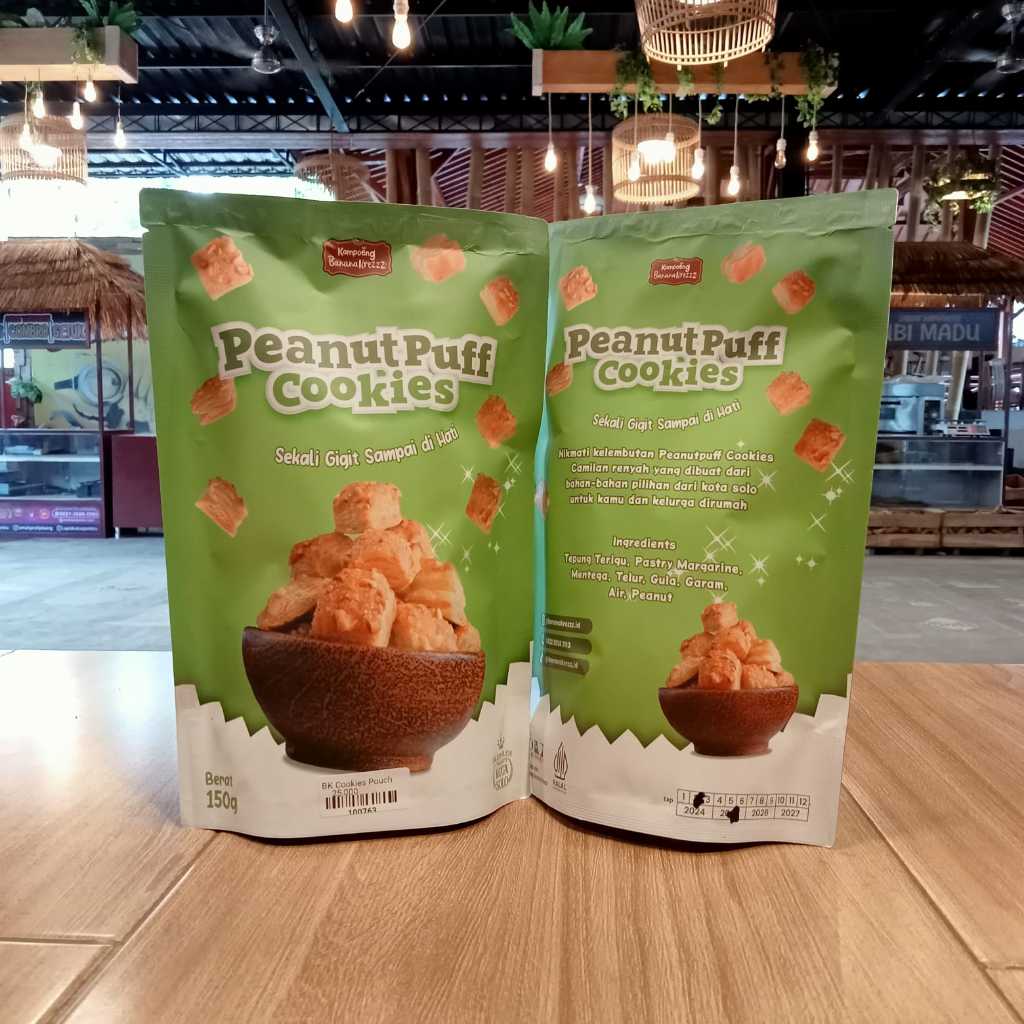 

Peanut Cheese Puff Cookies Kue Kering Renyah Gurih Camilan Kacang Keju Premium Kekinian 150gr