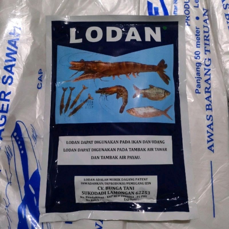 Lodan 500gram untuk membantu menstabilkan tanah dasar Tambak