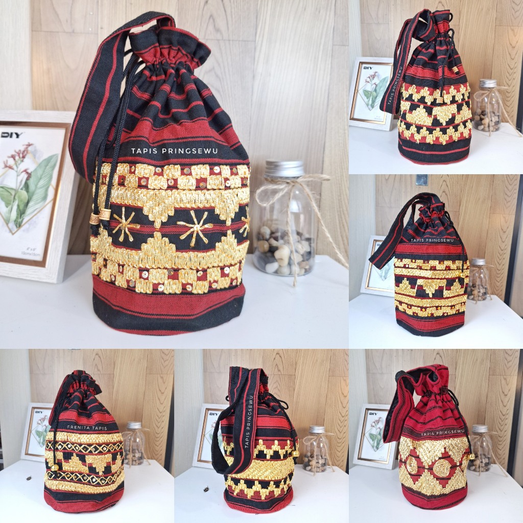 TAPIS PRINGSEWU - TAS SERUT TAPIS LAMPUNG ASLI SULAMAN TANGAN TAS PESTA TAS WANITA FASHION ELEGAN