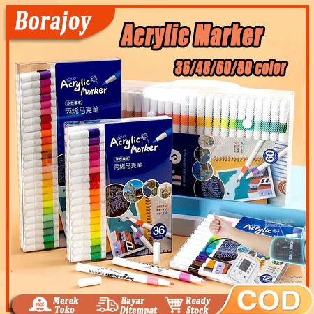 

Colors Pen 36/48/60 Akrilik Marker Warna Cepat Kering Tahan Air / Spidol Acrylic Painter / Menggambar Kreativitas Seni Edukasi Anak