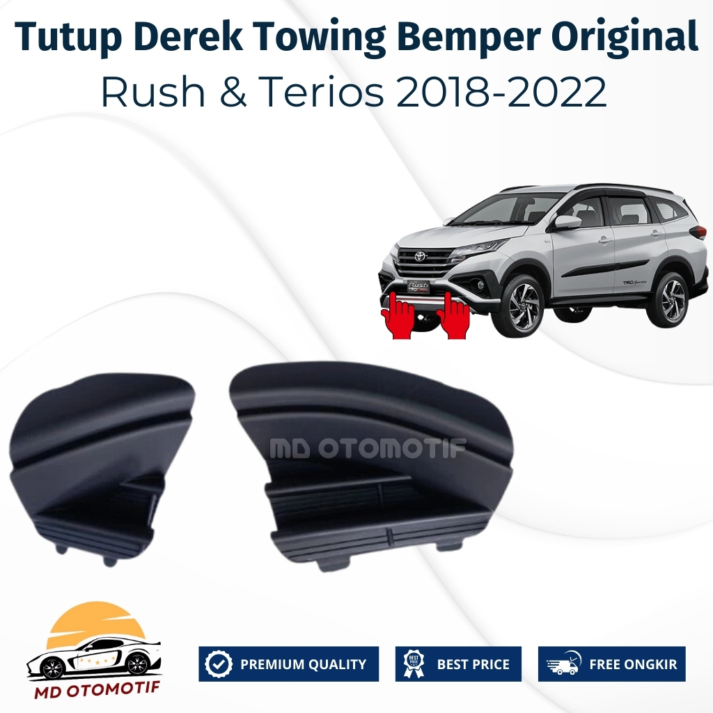 Tutup Derek Bemper Depan Rush Terios 2018-2022 Original Cover Towing Rush Terios 2018-2022 Original