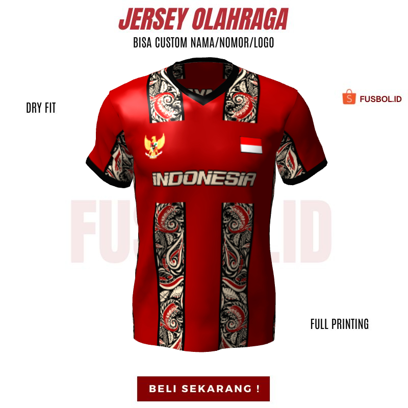 Kaos Jersey Futsal Badminton Volly ftsl424 - Kaos Jersey Bola Custom Free Desain Bebas Sesukamu