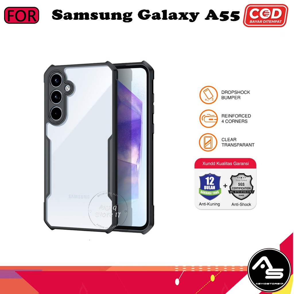 PROMO CASE Samsung Galaxy A55 HARD CASE SOCKPROOF TRANSPARAN CASING
