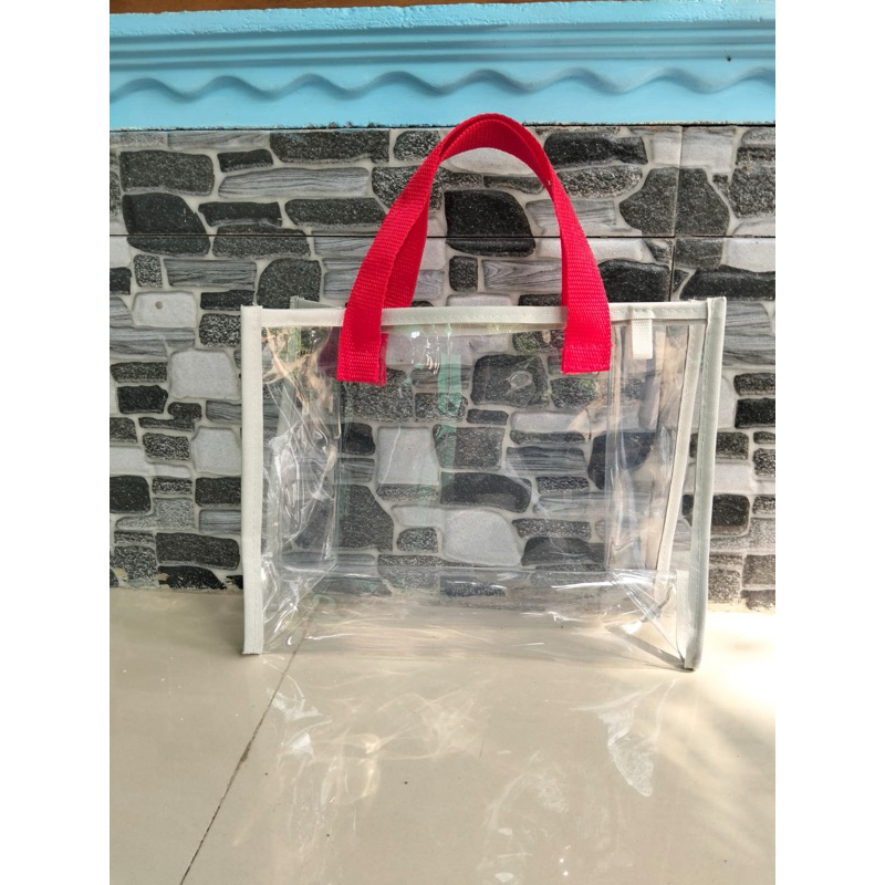 

(minimal order 100)tas mika 25x20x10 cm tas mika murah tas mika bening souvenir tas