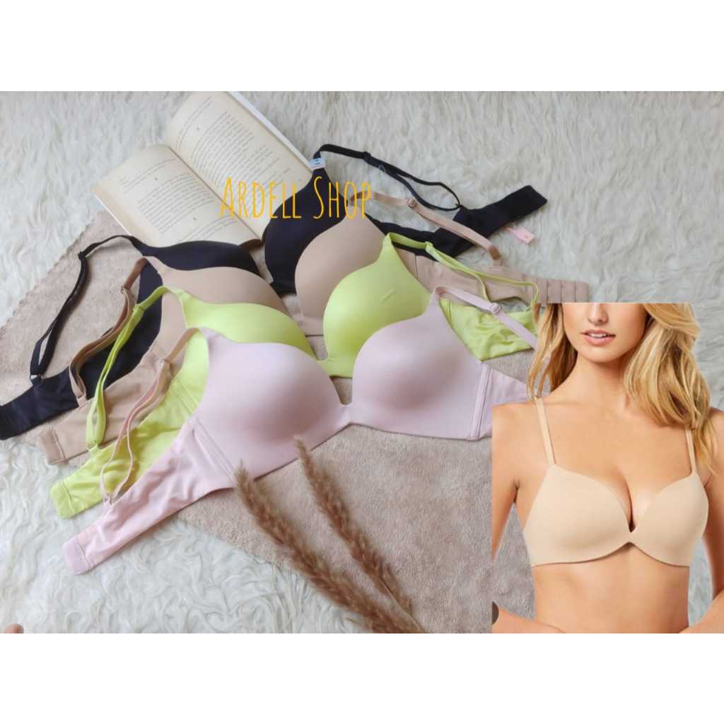DA Amitie Bra Wanita Tanpa Kawat Push Up Seamless Wireless 32B 34B WPU