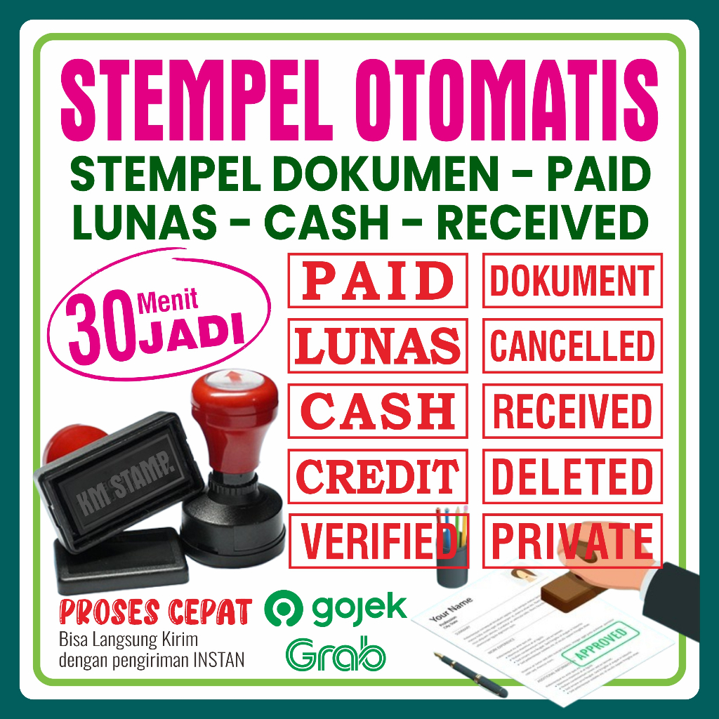

Stempel Otomatis Lunas / Paid / Received Stempel Custom