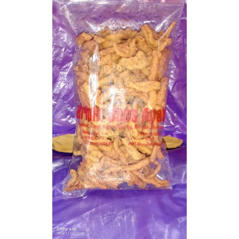 

keripik usus ayam 100% halal