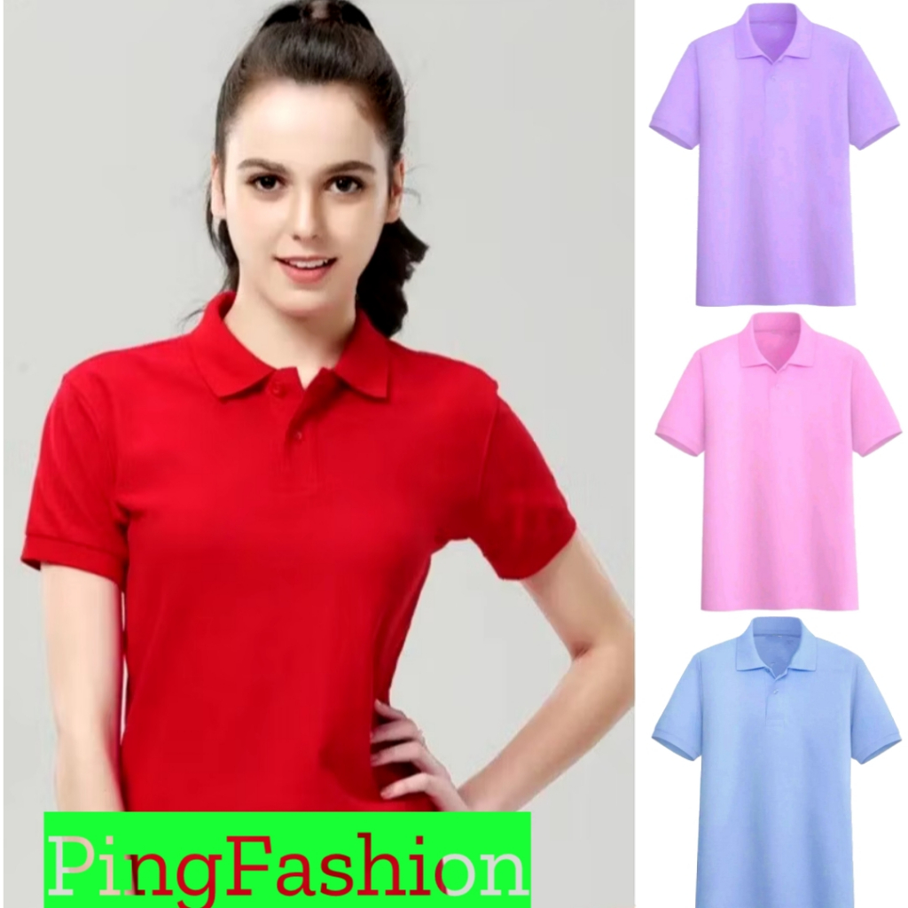 Kaos Kerah Wanita / Kaos Shirt Polo Kerah Polos / Kaos Polo Polos Wanita