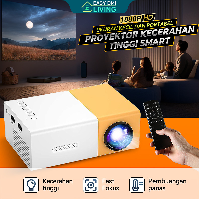 YG300 Proyektor LED Portable Led mini Proyektor hp HD Mini HOME Projector