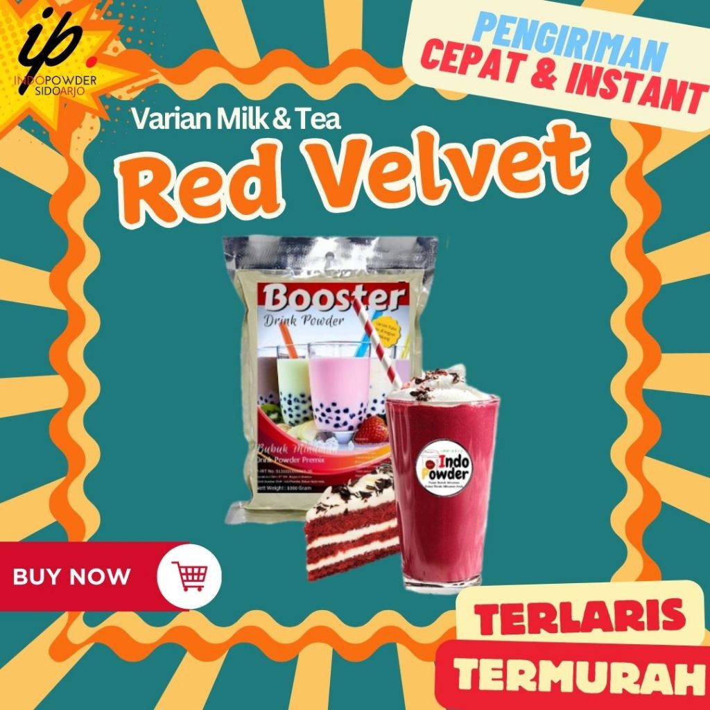 

Red Velvet Powder 1 Kg / Bubuk Red Velvet 1 Kg / Bubuk Minuman Red Velvet 1 Kg / INDOPOWDER BOOSTER