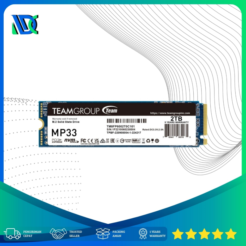 Team MP33 SSD 2TB NVMe M.2 / M2 - NVMe 2TB