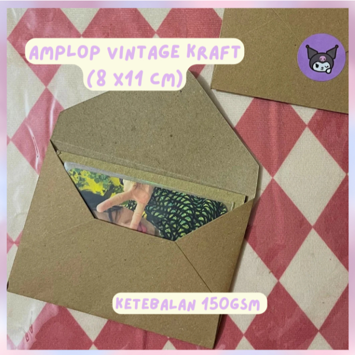 

[BS COD] SATUAN AMPLOP KRAFT (8CM X 11CM) PACKING PHOTOCARD PC AESTHETIC MURAH KPOP LOMOCARD AMAN TEBAL