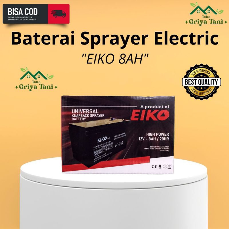 Aki / Baterai Sprayer Electric Eiko 8AH | Universal Baterry Sprayer