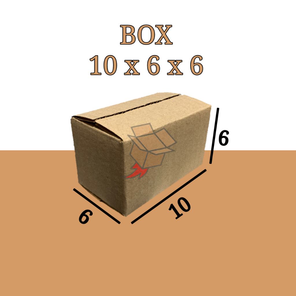 

Kardus Polos Karton Box Coklat DieCut 10x6x6