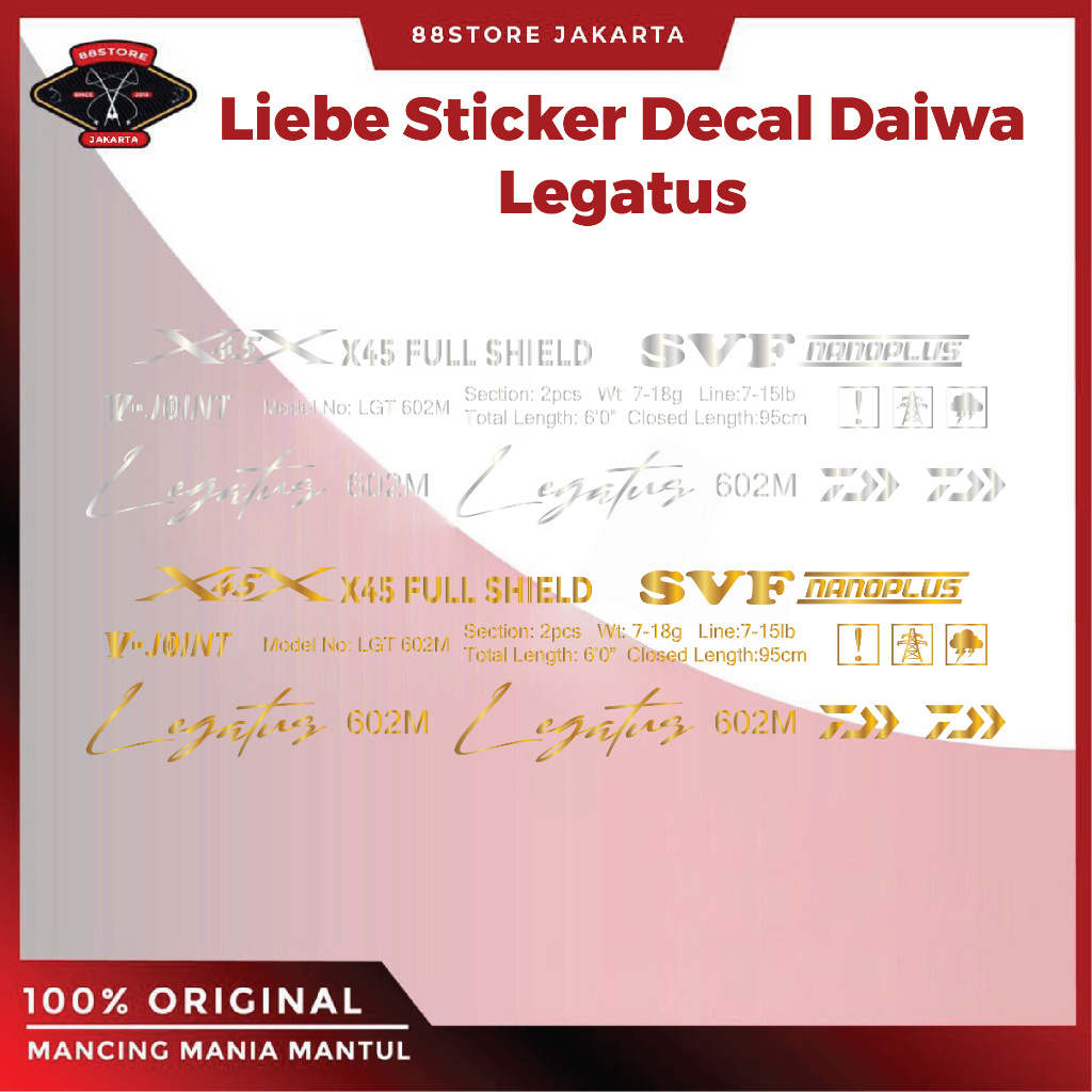 88StoreJakarta Liebe Sticker Decal Joran Daiwa Legatus